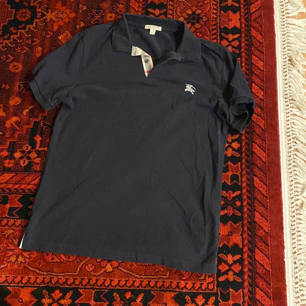 Mens Burberry black polo size L